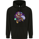 BMX Santa in Space Christmas Cycling Xmas Bike Mens 80% Cotton Hoodie Black
