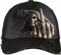 Bone Finger Baseball Cap by Spiral Direct Skulls Grim Reaper