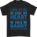 Baby Boy Calls Me Nanny Grandparents Day Mens T-Shirt 100% Cotton Black