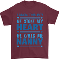 Baby Boy Calls Me Nanny Grandparents Day Mens T-Shirt 100% Cotton Maroon