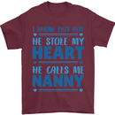 Baby Boy Calls Me Nanny Grandparents Day Mens T-Shirt 100% Cotton Maroon