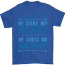 Baby Boy Calls Me Nanny Grandparents Day Mens T-Shirt 100% Cotton Royal Blue
