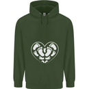 Baby Heart New Baby Pregnancy Pregnant Childrens Kids Hoodie Forest Green