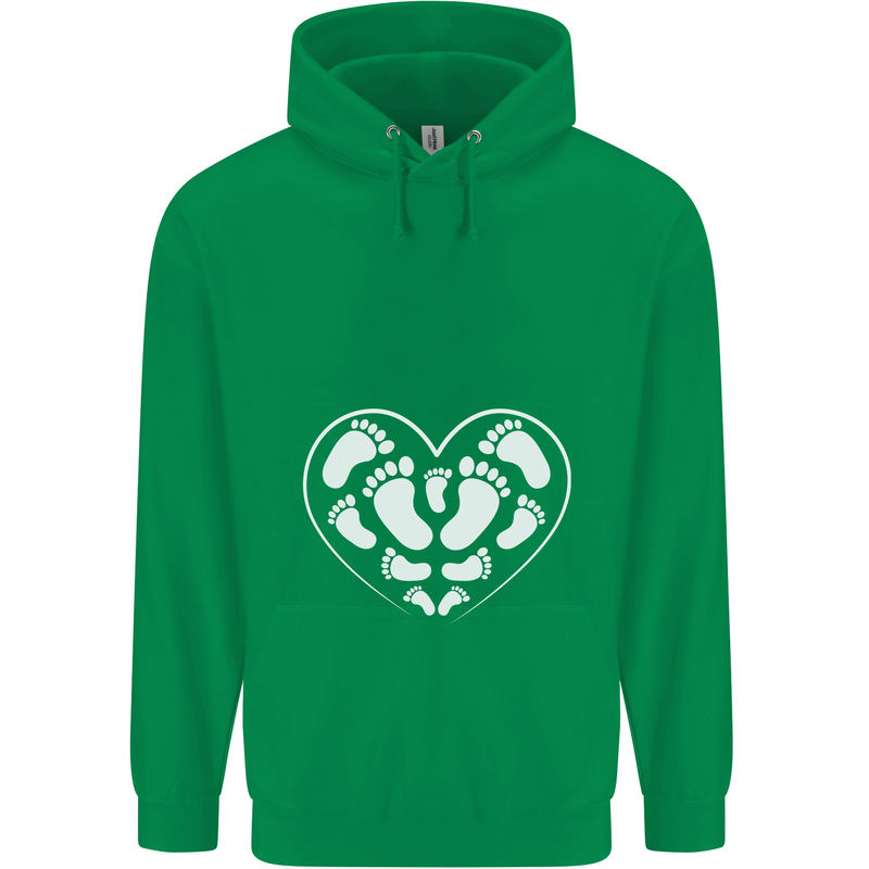 Baby Heart New Baby Pregnancy Pregnant Childrens Kids Hoodie Irish Green