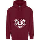 Baby Heart New Baby Pregnancy Pregnant Childrens Kids Hoodie Maroon