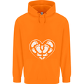 Baby Heart New Baby Pregnancy Pregnant Childrens Kids Hoodie Orange