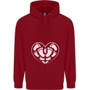 Baby Heart New Baby Pregnancy Pregnant Childrens Kids Hoodie Red
