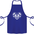 Baby Heart New Baby Pregnancy Pregnant Cotton Apron 100% Organic Royal Blue