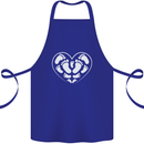 Baby Heart New Baby Pregnancy Pregnant Cotton Apron 100% Organic Royal Blue