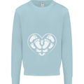 Baby Heart New Baby Pregnancy Pregnant Kids Sweatshirt Jumper Light Blue