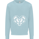 Baby Heart New Baby Pregnancy Pregnant Kids Sweatshirt Jumper Light Blue