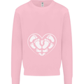 Baby Heart New Baby Pregnancy Pregnant Kids Sweatshirt Jumper Light Pink