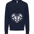 Baby Heart New Baby Pregnancy Pregnant Kids Sweatshirt Jumper Navy Blue