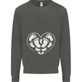 Baby Heart New Baby Pregnancy Pregnant Kids Sweatshirt Jumper Storm Grey
