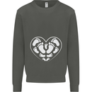 Baby Heart New Baby Pregnancy Pregnant Kids Sweatshirt Jumper Storm Grey