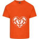 Baby Heart New Baby Pregnancy Pregnant Kids T-Shirt Childrens Orange