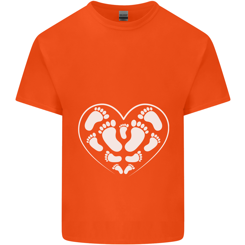 Baby Heart New Baby Pregnancy Pregnant Kids T-Shirt Childrens Orange