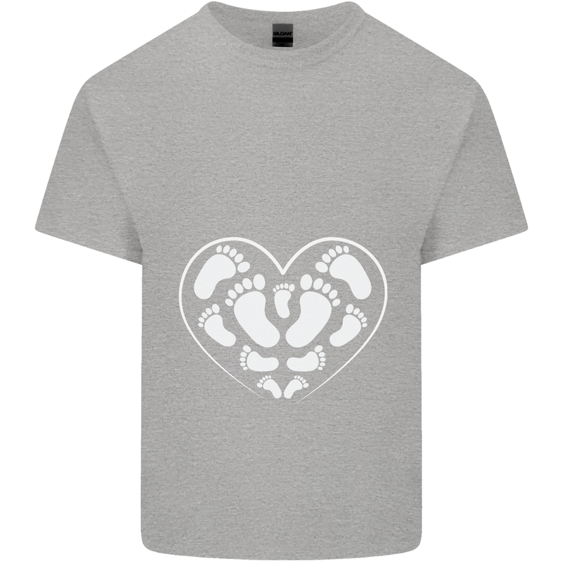 Baby Heart New Baby Pregnancy Pregnant Kids T-Shirt Childrens Sports Grey