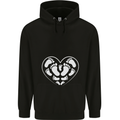 Baby Heart New Baby Pregnancy Pregnant Mens 80% Cotton Hoodie Black