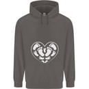 Baby Heart New Baby Pregnancy Pregnant Mens 80% Cotton Hoodie Charcoal