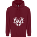 Baby Heart New Baby Pregnancy Pregnant Mens 80% Cotton Hoodie Maroon