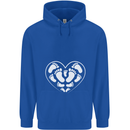 Baby Heart New Baby Pregnancy Pregnant Mens 80% Cotton Hoodie Royal Blue
