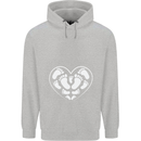 Baby Heart New Baby Pregnancy Pregnant Mens 80% Cotton Hoodie Sports Grey