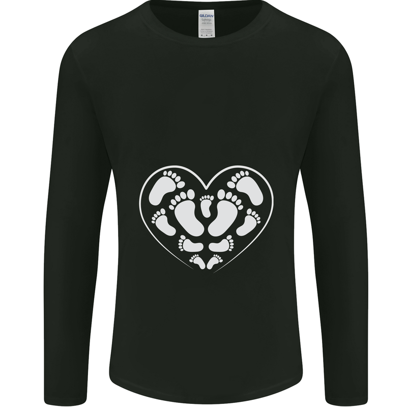Baby Heart New Baby Pregnancy Pregnant Mens Long Sleeve T-Shirt Black