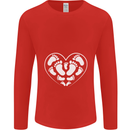 Baby Heart New Baby Pregnancy Pregnant Mens Long Sleeve T-Shirt Red