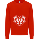 Baby Heart New Baby Pregnancy Pregnant Mens Sweatshirt Jumper Bright Red