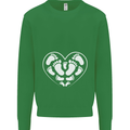 Baby Heart New Baby Pregnancy Pregnant Mens Sweatshirt Jumper Irish Green