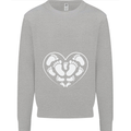 Baby Heart New Baby Pregnancy Pregnant Mens Sweatshirt Jumper Sports Grey