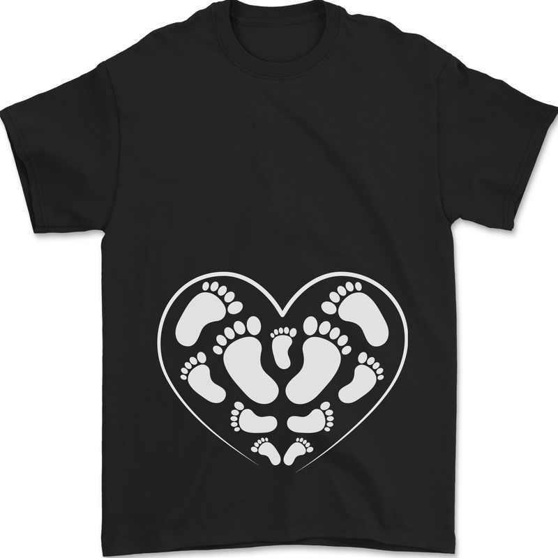Baby Heart New Baby Pregnancy Pregnant Mens T-Shirt 100% Cotton Black