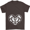 Baby Heart New Baby Pregnancy Pregnant Mens T-Shirt 100% Cotton Dark Chocolate