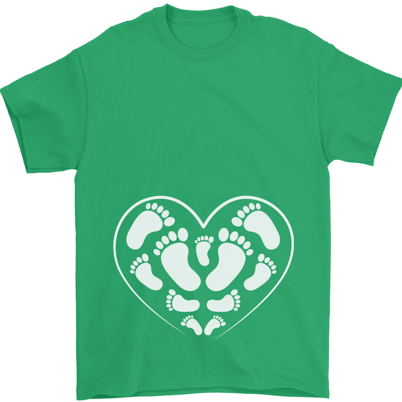Baby Heart New Baby Pregnancy Pregnant Mens T-Shirt 100% Cotton Irish Green