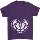 Baby Heart New Baby Pregnancy Pregnant Mens T-Shirt 100% Cotton Purple