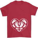 Baby Heart New Baby Pregnancy Pregnant Mens T-Shirt 100% Cotton Red