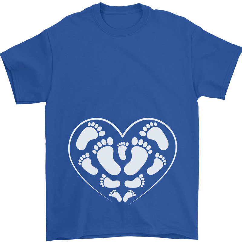 Baby Heart New Baby Pregnancy Pregnant Mens T-Shirt 100% Cotton Royal Blue