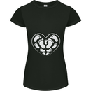 Baby Heart New Baby Pregnancy Pregnant Womens Petite Cut T-Shirt Black