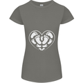 Baby Heart New Baby Pregnancy Pregnant Womens Petite Cut T-Shirt Charcoal