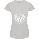 Baby Heart New Baby Pregnancy Pregnant Womens Petite Cut T-Shirt Sports Grey