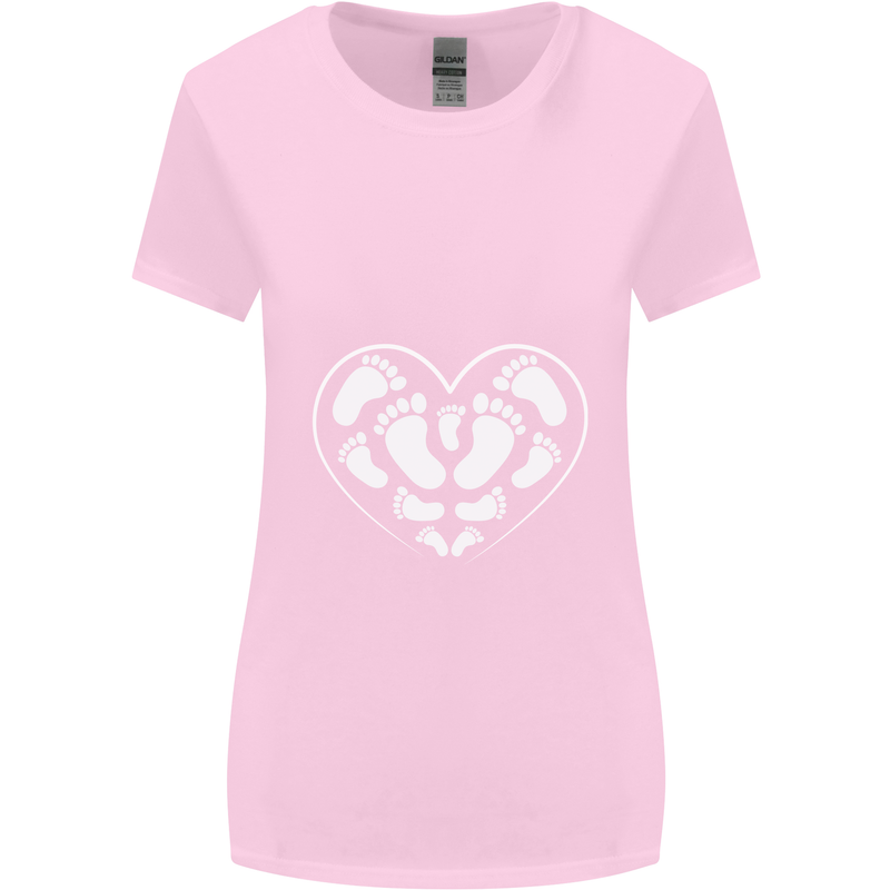 Baby Heart New Baby Pregnancy Pregnant Womens Wider Cut T-Shirt Light Pink