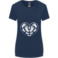 Baby Heart New Baby Pregnancy Pregnant Womens Wider Cut T-Shirt Navy Blue