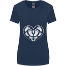 Baby Heart New Baby Pregnancy Pregnant Womens Wider Cut T-Shirt Navy Blue
