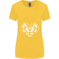 Baby Heart New Baby Pregnancy Pregnant Womens Wider Cut T-Shirt Yellow