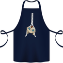 Baby Zipper New Baby Pregnancy Pregnant Cotton Apron 100% Organic Navy Blue