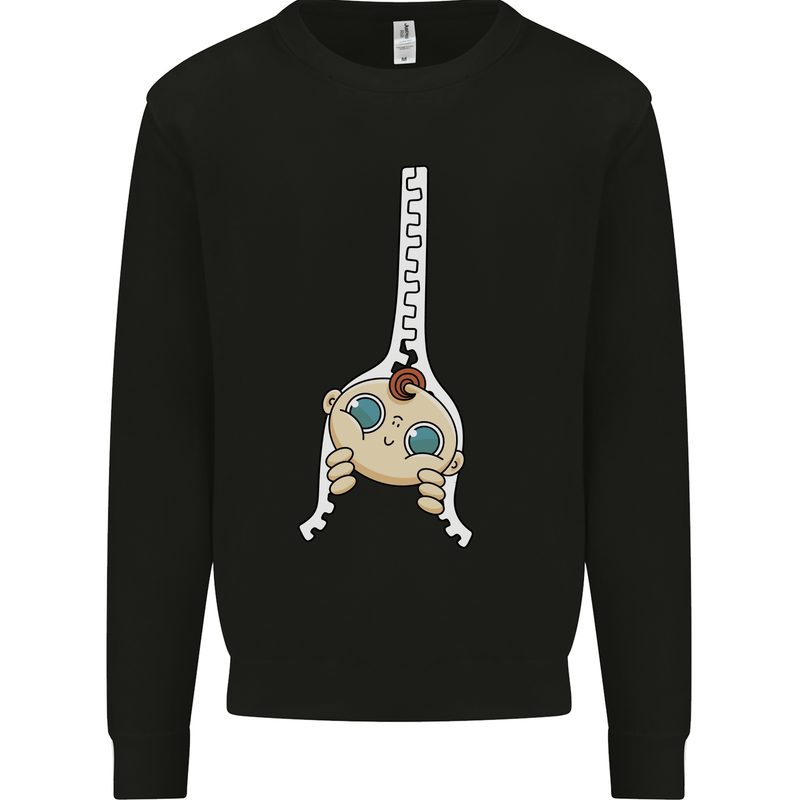 Baby Zipper New Baby Pregnancy Pregnant Kids Sweatshirt Jumper Black