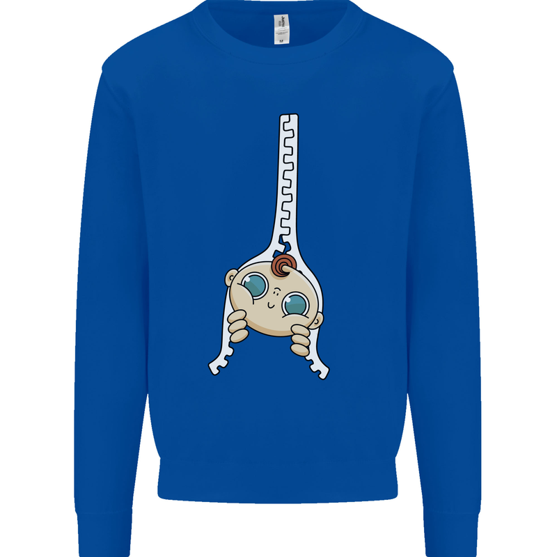 Baby Zipper New Baby Pregnancy Pregnant Kids Sweatshirt Jumper Royal Blue
