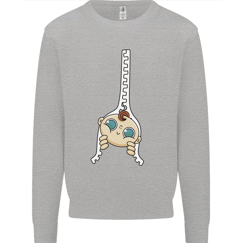Baby Zipper New Baby Pregnancy Pregnant Kids Sweatshirt Jumper Sports Grey