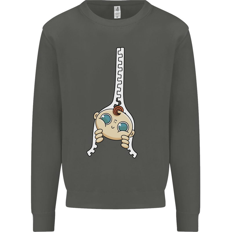 Baby Zipper New Baby Pregnancy Pregnant Kids Sweatshirt Jumper Storm Grey